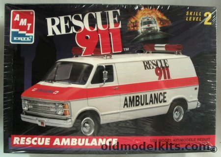 AMT 1/25 Dodge Van Ambulance Rescue 911, 6416